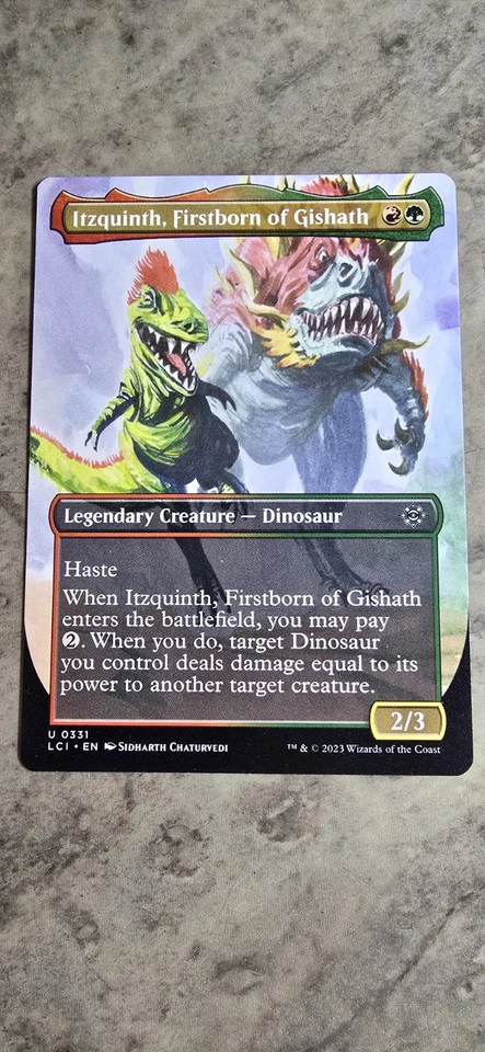 Itzquinth, Firstborn of Gishath (Borderless) The Lost Caverns of Ixalan Regular - Image 1 of 1