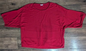 J Jill Pure Jill Cashmere Blend Red Women's Kimono Pullover Sweater One Size - Picture 1 of 17