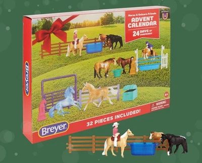 BREYER HORSES ADVENT CALENDAR 2025 HORSE & UNICORN FRIENDS MINI WHINNIES NEW - Image 1 of 2