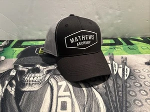 Mathews Archery Trucker Hat Mesh Back Adjustable SnapBack Black and Gray, New - Picture 1 of 17