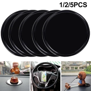 Dashboard Car Anti-Slip Air Freshener Mat Round Silicone Gel Sticky Pad 8x8cm - Picture 1 of 38