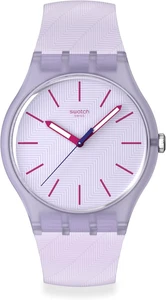 Swatch Unisex Casual Watch Purple Bio-sourced Quartz LAVENDAZE - Picture 1 of 5