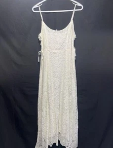 Hollister Maxi Lace Dress Sz M White Corset Side Romantic Fairy Wedding Sexy NWT - Picture 1 of 11