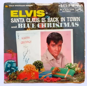 SELTEN 45T ELVIS PRESLEY - SANTA CLAUS IS BACK IN TOWN - ORIGINAL USA 1965 - RCA - Bild 1 von 2