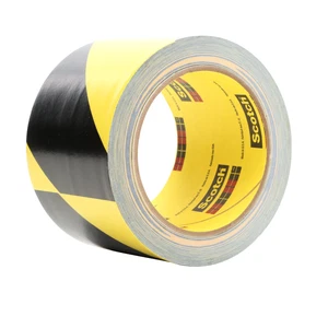 3M Safety Stripe Vinyl Tape 5702, Black/Yellow, 3 in x 36 yd, 5.4 mil - Picture 1 of 7