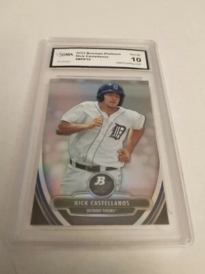 Nick Castellanos 2013 Bowman Platinum Prospects Card Detroit Tigers GMA 10 Mint - Image 1 of 3