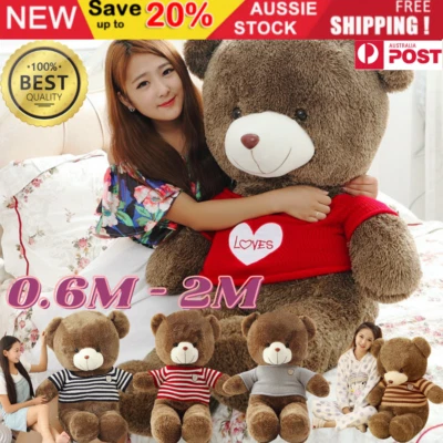 Baby Kids Giant Teddy Bear Huge Stuffed Plush Toy Soft Big Doll Large Gift AU - image 1 of 4