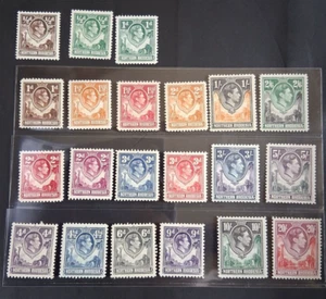 NORTHERN RHODESIA 1938 KG VI 1/2d to 20s SG 25 - 45 Sc 25 - 45 animal set 21 MNH - Picture 1 of 2