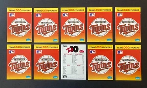MINNESOTA TWINS 1991 Fleer Team Logo Sticker - 10 Count Lot - #W051823T - Picture 1 of 1