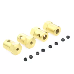 4PCS 5mm to 12mm Brass Combiner Wheel Hub Hex Adapter for B14 B16 C14 C247032 - Picture 1 of 6