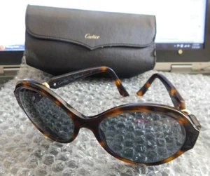 Cartier Vtg SUNGLASSES 5128037 Paris France 140 Tortoise round bead accent RARE! - Picture 1 of 11