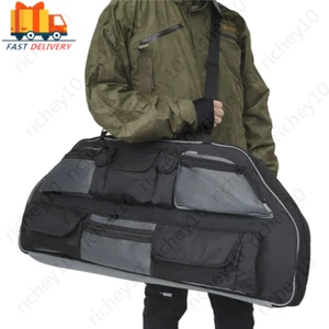 100cm Compound Bow Bag with Soft Padded and 8 Pockets Archery Bow Carry Case - Picture 1 of 6