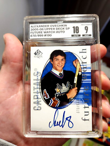 2005 UD SP Authentic FWA Alexander Ovechkin Rookie Auto /999 HOF 9 AUTO 10