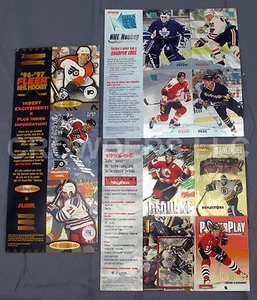 Hojas de tarjetas promocionales Fleer NFL '96 y Fleer Metal '95 + Skybox Impact '95-96 - Imagen 1 de 7