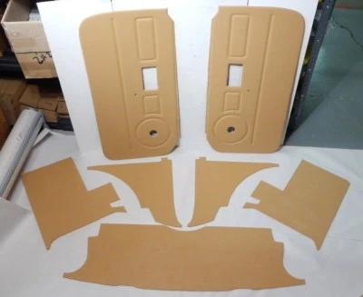 New 7 Piece Interior Panel Set with Door Panels MGB 1970-80 Biscuit Late Style - Image 1 of 3
