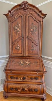Ethan Allen Tuscany Bombay Paint Decorated Secretary Ladies Writing Desk - Image 1 of 4
