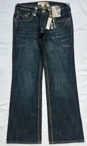 NWT LAGUNA BEACH Men's Bootcut Dark Blue Jeans Embroidered Skulls 🇺🇸 Sz 36x36 - Picture 1 of 15