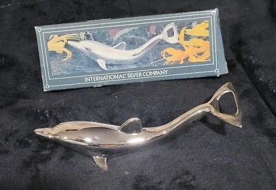 Abrebotellas Dolphin NUEVO EN CAJA Plateado 1994 International Silver Company Foto 1 de 3