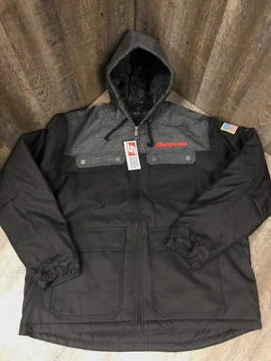 NEW Snap On Tools Lined Heavy 100th Anniversary Hooded Coat Jacket Mens XL Flag - Image 1 of 4