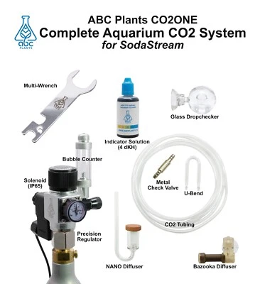 完整水族箱 CO2 系统适用于 Sodastream - ABCPlants CO2ONE — 第 1/4 张图片