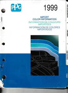 1999 PPG Import Color Information Color Chips and Paint Code - Bild 1 von 2