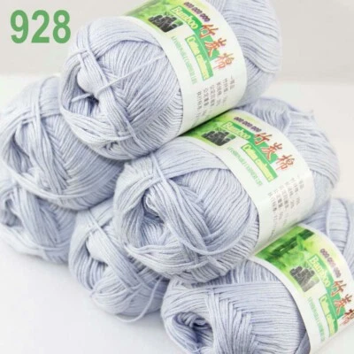 Sale New 6 Ballsx50g Super Soft Bamboo Cotton Baby Hand Knitting Crochet Yarn 28 - Image 1 of 4