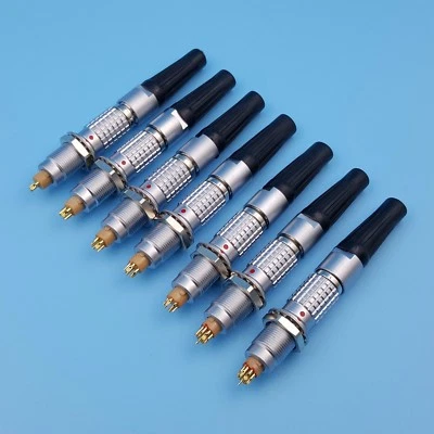 1*Circular Push Pull M9 Aviation Plug Cable Connector Compatible FGG EGG Series - Image 1 of 4