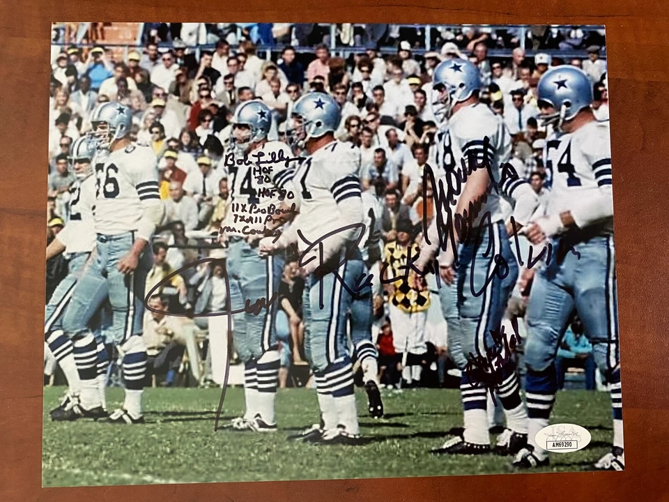 Bob Lilly Chuck Howley Jim Colvin Maury Youmans signed DALLAS COWBOYS 8 X 10 Pic - Image 1 of 1
