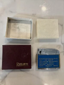 Ridgefield Ct Savings Bank Rolex Lighter Advertisement Japan NIB Unfired 2-sided - Picture 1 of 4
