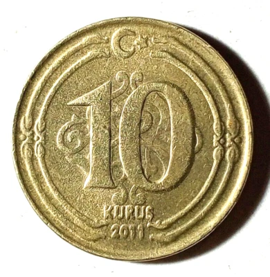 Coin Turkey 10 kurus, 2011. - Image 1 of 4