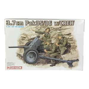 Dragon 1/35 3.7cm Pak 35/36 w/CREW Model Kit 6152 Un-made - Picture 1 of 6
