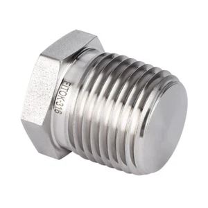 FITOK 316 SS Pipe Fitting Hex Head Plug 3/8'' Male NPT, SS-PP-NS6 - Picture 1 of 3