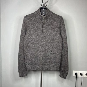 Falconeri Mens Heavy Knit Yak/Merino Wool 1/3-Button-Up Sweater Size L - Picture 1 of 12