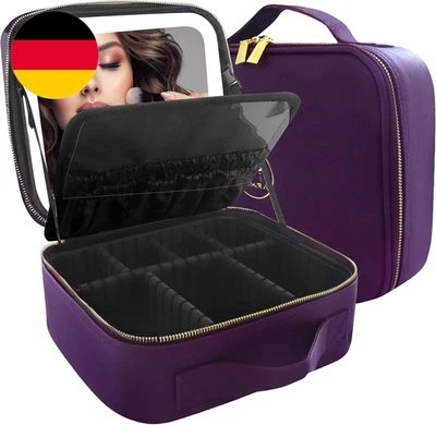 MOMIRA Reise-Makeup Tasche Kosmetiktasche Mit Beleuchtetem Spiegel, Einstellbare