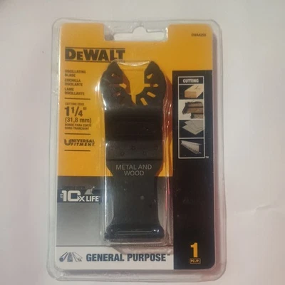 NUEVO DeWalt Uso General 1-1/4" Hoja Oscilante Borde de Carburo Borde Undercut+ Foto 1 de 2