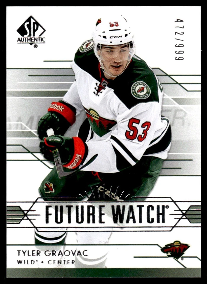 2014-15 SP AUTHENTIC FUTURE WATCH TYLER GRAOVAC RC /999 MINNESOTA WILD #231 - Image 1 of 2