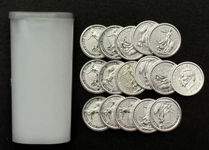 2024 Great Britain Silver Britannia 1/10 Oz Roll Full Tube Of 16 Coins - Picture 1 of 4