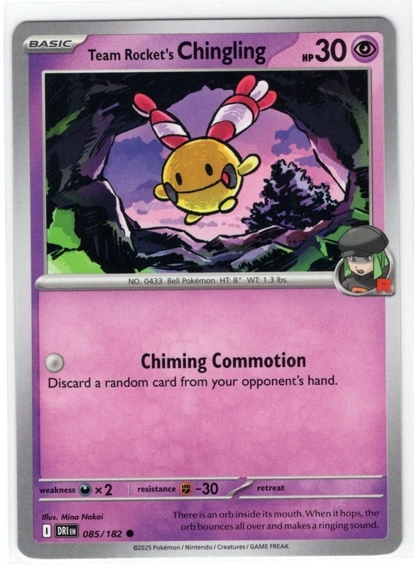 TEAM ROCKET'S CHINGLING - 085/182 - Destined Rivals - NM/M - Image 1 of 1