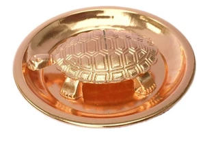 Fengshui Kupfer Schildkröte Platte verbessert Gesundheit Reichtum Laxmi Swaroop Vaastu Yantra - Bild 1 von 3