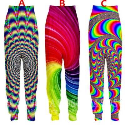 Psychedelic Hypnotize 3D Print  trousers Men Women Sweatpants Jogging Pants - Image 1 of 4