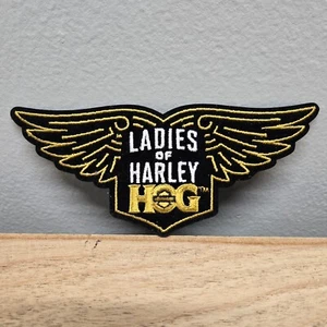 HOG Ladies of Harley Embroidered Harley Owners Group Eagle Wings Patch 6"x2.5" - Picture 1 of 2