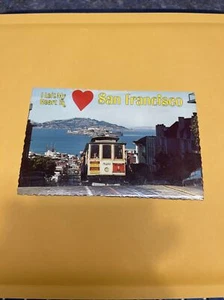 San Francisco CA Trolley I Left My Heart In San Francisco Vintage Postcard - Picture 1 of 4