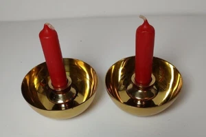Dansk Internation Solid Brass Danish MCM Candle Stick Holders - Set of 2 - Picture 1 of 7