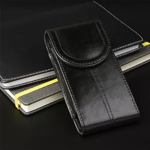 "Funda protectora de cuero funda vertical + clip para cinturón para teléfonos celulares grandes de 5,5" - Imagen 1 de 17