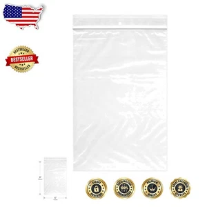 Durable 2 Mil Clear Plastic Zipper Bags - Pack of 500, 6" x 9" for Versatile Use - Picture 1 of 3