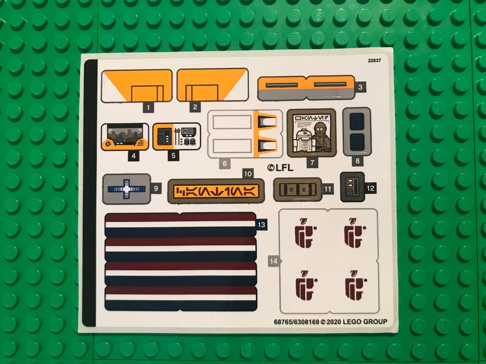 LEGO Set 75290 Hoja de Pegatinas Mos Eisley Cantina Star Wars UCS Foto 1 de 1