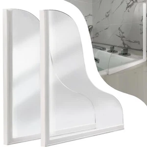 Shineligee Shower Splash Guard 2PCS Silicone Acrylic Bathtub Water Guards - Picture 1 of 7