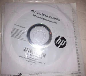 HP 24" LED Backlit Monitor 1920x1080 Full HD HDMI K5A38AA#ABA Software Disc ONLY - Picture 1 of 3
