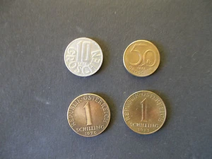 4 Münzen Österreich 1970/73 - Bild 1 von 2
