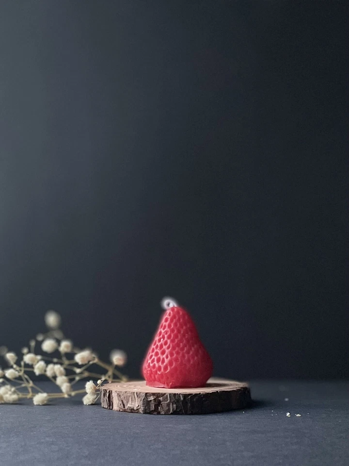 Strawberry Shaped Scented Candle | Birthdays | Weddings | Decoration | Gift - Image 1 of 1